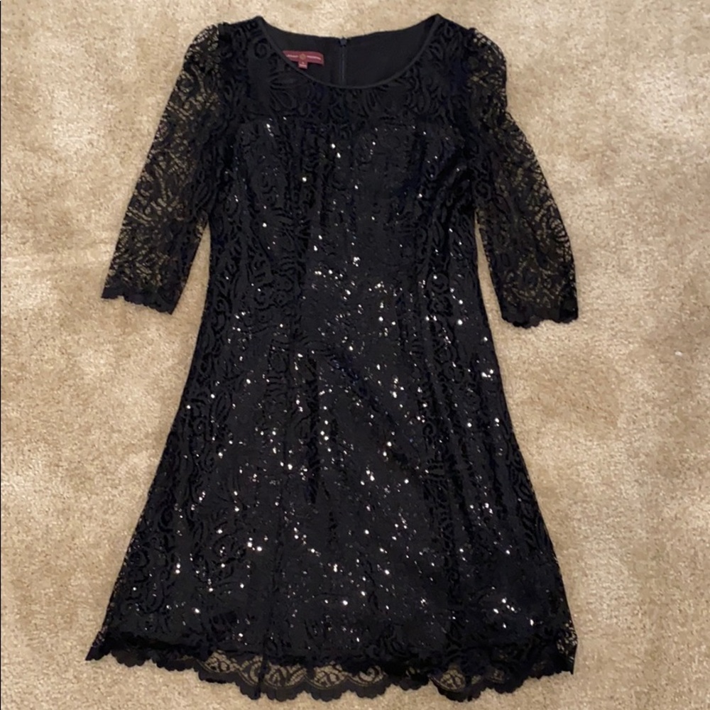 Remarkable Black Lace Sheath Dress